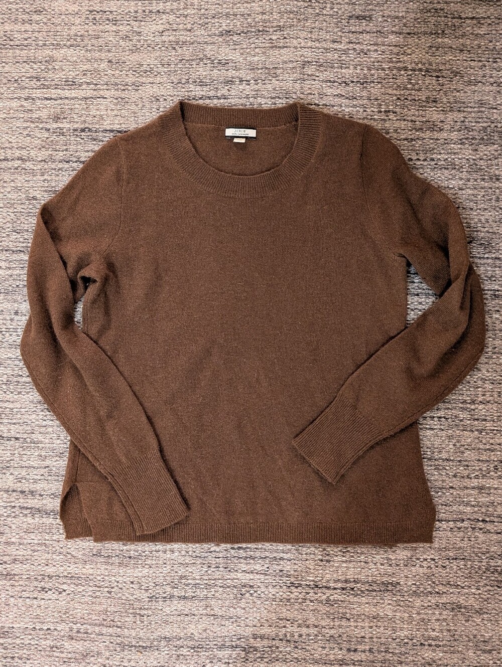 J. Crew Cashmere Brown Round Neck Crewneck Sweater - XS
